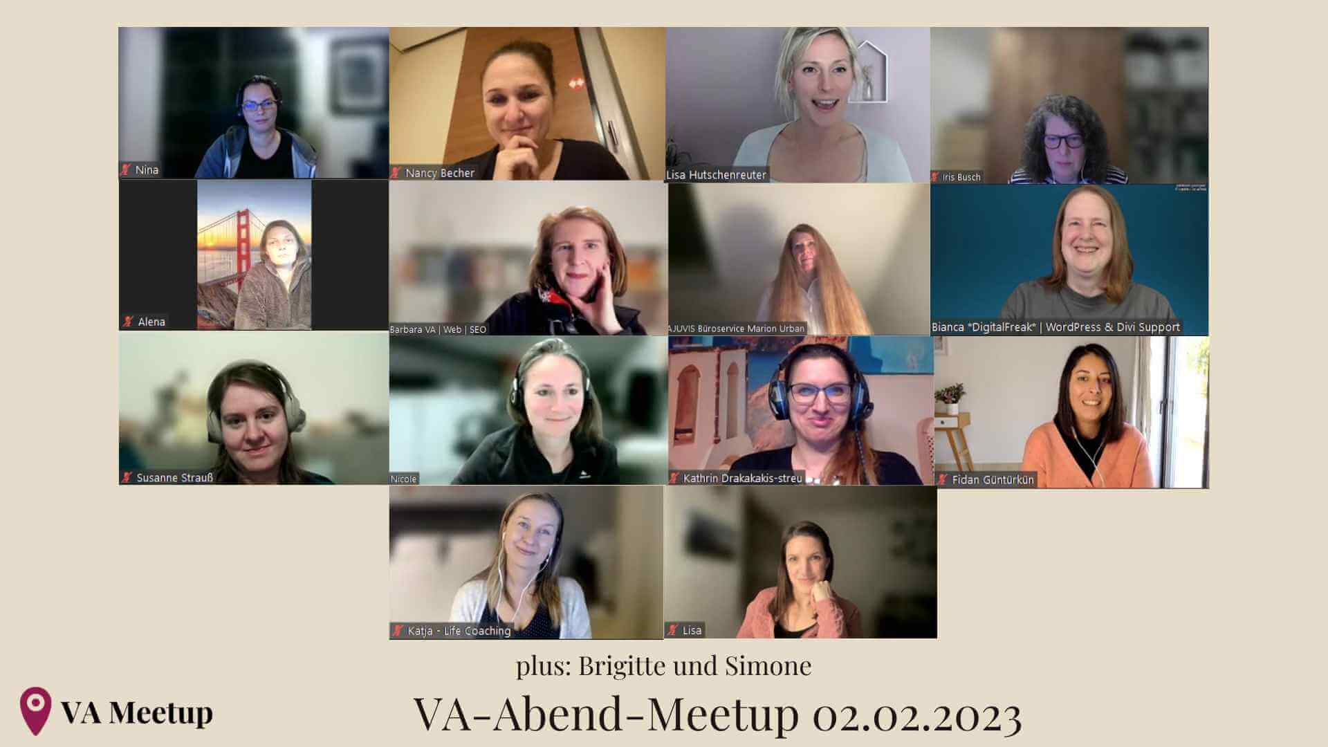 Die Teilnehmerinnen des VA Meetups