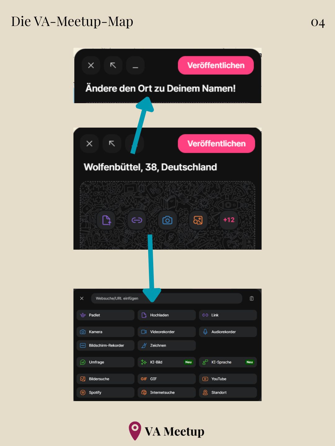Screenshots zur Erläuterung der zuvor beschriebenen Schritte